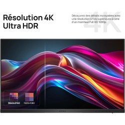 KOORUI N07 27 Pouces Écran PC, 4K Moniteur UHD(3840x2160), IPS 60Hz HDR10 Adaptive Sync, 2X HDMI 2.0 & DisplayPort 1.4, VESA 100