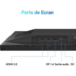 KOORUI E2721F 27 Pouces Ecran PC, QHD 2560 x 1440 100Hz Moniteur,IPS 1ms, Adaptive Sync HDMI 2.0, Eye Care, inclinable de -5° à 