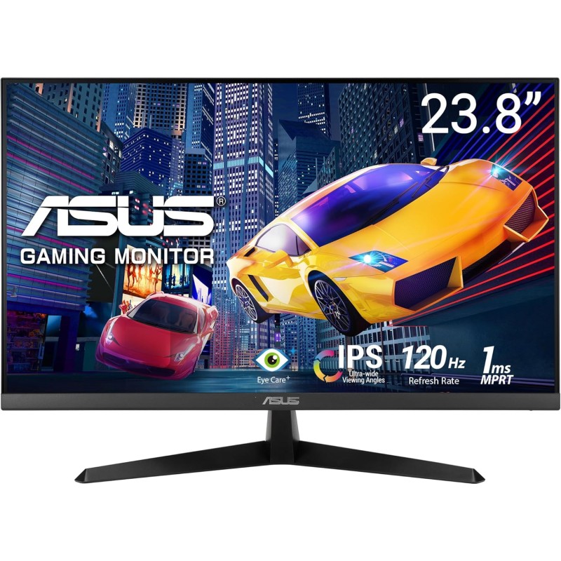 ASUS Moniteur de Jeu VY249HGR Eye Care – 23,8 Pouces FHD (1920 x 1080), IPS, 120 Hz (OC), SmoothMotion, 1 ms (MPRT), Adaptive Sy
