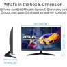 ASUS Moniteur de Jeu VY249HGR Eye Care – 23,8 Pouces FHD (1920 x 1080), IPS, 120 Hz (OC), SmoothMotion, 1 ms (MPRT), Adaptive Sy