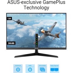 ASUS Moniteur de Jeu VY249HGR Eye Care – 23,8 Pouces FHD (1920 x 1080), IPS, 120 Hz (OC), SmoothMotion, 1 ms (MPRT), Adaptive Sy