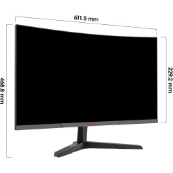 KOORUI 27'' Ecran PC Gamer 180hz Incurvé 1500R, Moniteur PC Dalle VA, Résolution FHD (1080P), DCI-P3 90%, Inclinaison réglable, 