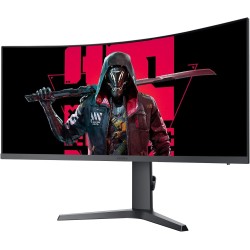 KOORUI Gaming Monitor 34 Pouces incurvé, 1440P 165Hz 1ms WQHD, FreeSync Compatible avec G-Sync, HDMI 2.0 Display Port, 1000R HDR