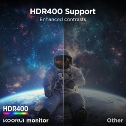 KOORUI Gaming Monitor 34 Pouces incurvé, 1440P 165Hz 1ms WQHD, FreeSync Compatible avec G-Sync, HDMI 2.0 Display Port, 1000R HDR