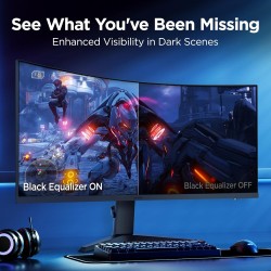 KOORUI Gaming Monitor 34 Pouces incurvé, 1440P 165Hz 1ms WQHD, FreeSync Compatible avec G-Sync, HDMI 2.0 Display Port, 1000R HDR