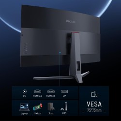 KOORUI Écran PC Gaming Incurvé 31,5 Pouces, Ultrawide QHD(2560 * 1440), 1500R, UltraLarge, VA, 170Hz, 2xHDMI (170HZ Or 144HZ), D