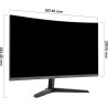 KOORUI 24'' Ecran PC Gamer Incurvé, 180Hz 1ms FHD PC Moniteur Gaming 1500R, Adaptive Sync VESA 100x100mm, Inclinaison réglable, 