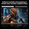 KOORUI 24'' Ecran PC Gamer Incurvé, 180Hz 1ms FHD PC Moniteur Gaming 1500R, Adaptive Sync VESA 100x100mm, Inclinaison réglable, 