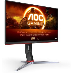 AOC Gaming 24G2SP Écran FHD 24" 165 Hz, 1 ms, FreeSync Premium (1920 x 1080, VGA, HDMI, DisplayPort) Noir/Rouge