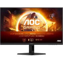 AOC Gaming 24G4XED - Moniteur 24 Pouces FHD, 180 Hz, 1 ms, FreeSync Prem., G-Sync comp., HDR10 (1920x1080, HDMI 2.0, DisplayPort
