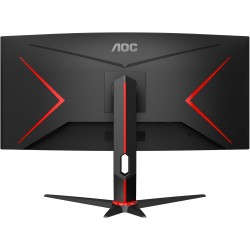 AOC Gaming CU34G2XPD - 34 Pouces WQHD Curved Monitor, 180Hz, 1ms, FreeSync Premium (3440x1440, HDMI, DisplayPort, USB Hub) Noir/