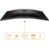 AOC Gaming CU34G2XPD - 34 Pouces WQHD Curved Monitor, 180Hz, 1ms, FreeSync Premium (3440x1440, HDMI, DisplayPort, USB Hub) Noir/