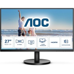 Aoc 27b3hm - écran fhd 27 pouces, 75hz, va, 4ms, freesync, low bleu light, anti-scintillement, support vesa, sans cadre (1920 x 