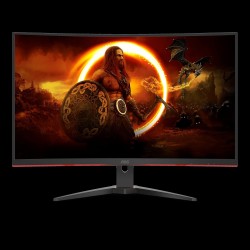 AOC Écran gaming incurvé C32G2ze 80 cm (31,5 pouces) (FHD, HDMI, DisplayPort, temps de réponse MPRT de 1 ms, 1920 x 1080 px, 240