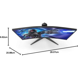 AOC Écran gaming incurvé C32G2ze 80 cm (31,5 pouces) (FHD, HDMI, DisplayPort, temps de réponse MPRT de 1 ms, 1920 x 1080 px, 240