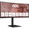 AOC WQHD CU34E4CV 34 Pouces Moniteur, 120 Hz, VA, 4 ms, synchronisation adaptative, HDR Ready/HDR10, réglage de la Hauteur, Haut