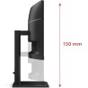AOC WQHD CU34E4CV 34 Pouces Moniteur, 120 Hz, VA, 4 ms, synchronisation adaptative, HDR Ready/HDR10, réglage de la Hauteur, Haut