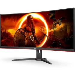 AOC Gaming CU34G2XE - Moniteur incurvé WQHD 34 ", 144 Hz, FreeSync Prem, HDR10 (3440 x 1440, 1 ms MPRT, HDMI, DisplayPort) Noir/