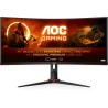 AOC Écran gaming incurvé ultrawide CU34G2X 86 cm (34 pouces) (QHD, HDMI, DisplayPort, FreeSync, temps de réponse de 1 ms, 144 Hz
