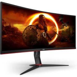 AOC Écran gaming incurvé ultrawide CU34G2X 86 cm (34 pouces) (QHD, HDMI, DisplayPort, FreeSync, temps de réponse de 1 ms, 144 Hz