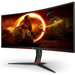 AOC Écran gaming incurvé ultrawide CU34G2X 86 cm (34 pouces) (QHD, HDMI, DisplayPort, FreeSync, temps de réponse de 1 ms, 144 Hz