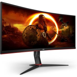 AOC Écran gaming incurvé ultrawide CU34G2X 86 cm (34 pouces) (QHD, HDMI, DisplayPort, FreeSync, temps de réponse de 1 ms, 144 Hz