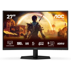 AOC Gaming C27G42E - Moniteur incurvé Full HD 27 Pouces, 180 Hz, 0,5 ms, FreeSync Premium (1920x1080, 1x HDMI 2.0, 1x DisplayPor