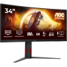 AOC Gaming CU34G4 - Moniteur Quad HD 34 Pouces, 180 Hz, 1 ms, FreeSync Prem., HDR10 (2560x1440, 1x HDMI 2.0, 1x DisplayPort 1.4)