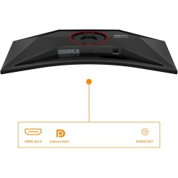 AOC Gaming CU34G4 - Moniteur Quad HD 34 Pouces, 180 Hz, 1 ms, FreeSync Prem., HDR10 (2560x1440, 1x HDMI 2.0, 1x DisplayPort 1.4)
