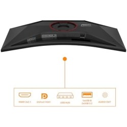 AOC Gaming CU34G4Z - Moniteur incurvé WQHD 34 Pouces, 240 Hz, FreeSync Prem., HDR400 (3440x1440, 1ms GtG, 2X HDMI 2.1, 1x Displa