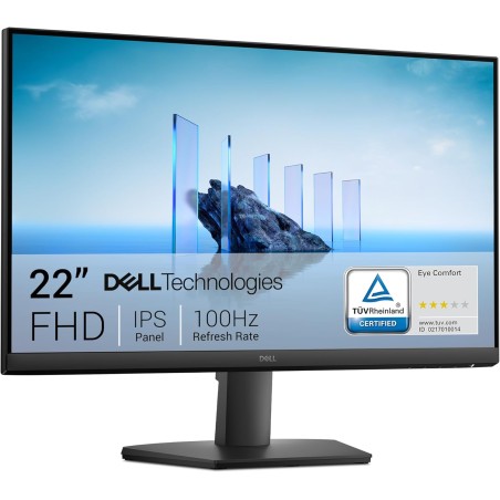 Dell 22 Écran PC - SE2225HM, Full HD (1920x1080), 100Hz, VA, 5ms, VESA (100x100mm), HDMI, VGA, Garantie 3 Ans, Noir