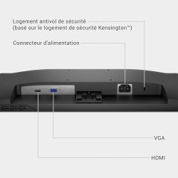 Dell 22 Écran PC - SE2225HM, Full HD (1920x1080), 100Hz, VA, 5ms, VESA (100x100mm), HDMI, VGA, Garantie 3 Ans, Noir