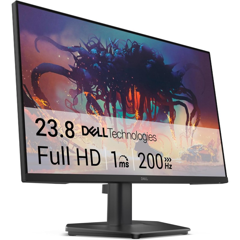 Dell 24 Écran PC Gaming - SE2425HG, Full HD (1920x1080), 200Hz, Fast IPS, 1ms, AMD FreeSync Premium, 99% sRGB, VESA (100x100mm),