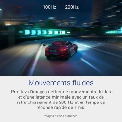 Dell 24 Écran PC Gaming - SE2425HG, Full HD (1920x1080), 200Hz, Fast IPS, 1ms, AMD FreeSync Premium, 99% sRGB, VESA (100x100mm),