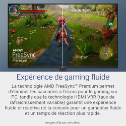 Dell 24 Écran PC Gaming - SE2425HG, Full HD (1920x1080), 200Hz, Fast IPS, 1ms, AMD FreeSync Premium, 99% sRGB, VESA (100x100mm),