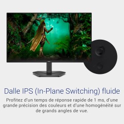 Dell 27 Écran PC Gaming - SE2725HG, Full HD (1920x1080), 200Hz, Fast IPS, 1ms, AMD FreeSync Premium, 99% sRGB, VESA (100x100mm),