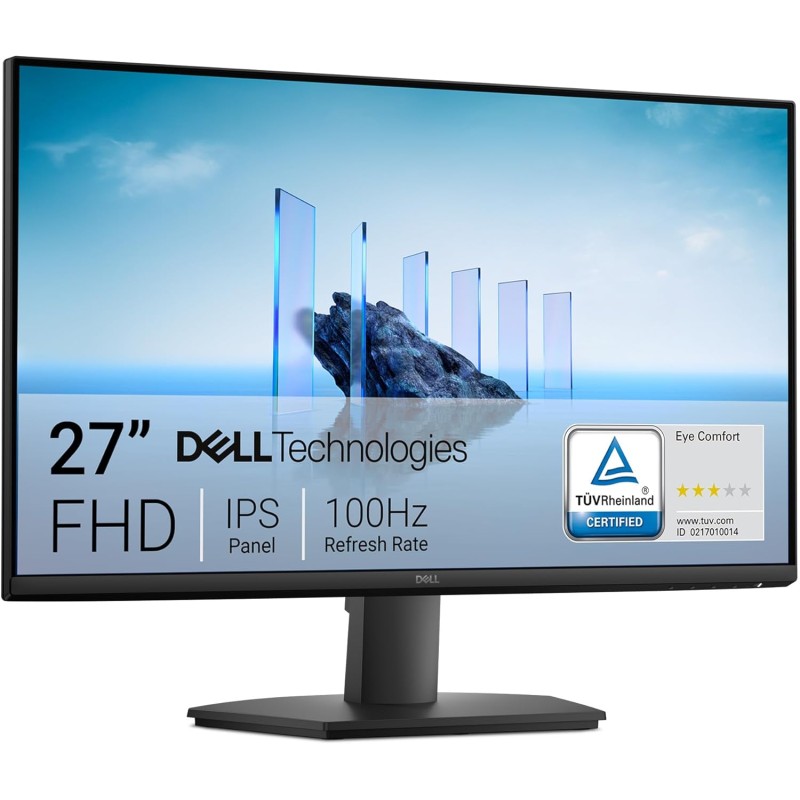 Dell 27 Écran PC - SE2725HM, Full HD (1920x1080), 100Hz, IPS, 5ms, VESA (100x100mm), HDMI, VGA, Garantie 3 Ans, Noir