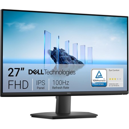 Dell 27 Écran PC - SE2725HM, Full HD (1920x1080), 100Hz, IPS, 5ms, VESA (100x100mm), HDMI, VGA, Garantie 3 Ans, Noir