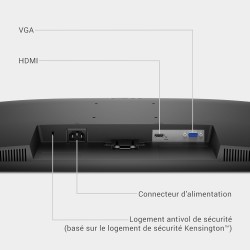 Dell 27 Écran PC - SE2725HM, Full HD (1920x1080), 100Hz, IPS, 5ms, VESA (100x100mm), HDMI, VGA, Garantie 3 Ans, Noir
