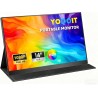Yodoit Écran Portable 14", 1920 × 1080 100% sRGB FHD Ecran IPS avec USB Type C Haut-Parleurs Intégrés Soin des Yeux pour PC, Ord