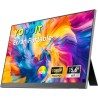Yodoit Écran Portable 15.6", 1920 × 1080 FHD Moniteur avec Béquille IPS 100% SRGB Display HDMI USB Type C avec Haut-parleurs Int