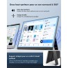 Yodoit Écran Portable 15.6", 1920 × 1080 FHD Moniteur avec Béquille IPS 100% SRGB Display HDMI USB Type C avec Haut-parleurs Int