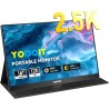 Yodoit Écran Portable 16" 2,5K, QHD 120Hz Moniteur Portable 2560 × 1600 IPS Display HDMI USB Type C HDR Ecran avec Haut-parleurs