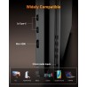 Yodoit Écran Portable 16" 4K, UHD Moniteur Portable 3840 × 2160 IPS Display HDMI USB Type C HDR Ecran avec Haut-parleurs Intégré