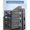 Yodoit Écran Portable 17,3", 1920 × 1080 FHD Moniteur Portable IPS 100% SRGB Display HDMI USB Type C Eye Care Ecran avec Haut-pa