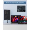 Yodoit Écran Portable 17,3", 1920 × 1080 FHD Moniteur Portable IPS 100% SRGB Display HDMI USB Type C Eye Care Ecran avec Haut-pa