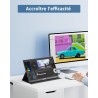Yodoit Écran Portable 17,3", 1920 × 1080 FHD Moniteur Portable IPS 100% SRGB Display HDMI USB Type C Eye Care Ecran avec Haut-pa