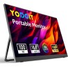 Yodoit Écran Portable 18,5" 100 Hz, 1920 × 1080 FHD Moniteur IPS 100% SRGB Display HDMI USB Type C avec Haut-parleurs Intégrés p