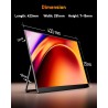 Yodoit Écran Portable 18,5" 100 Hz, 1920 × 1080 FHD Moniteur IPS 100% SRGB Display HDMI USB Type C avec Haut-parleurs Intégrés p