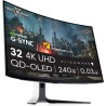 Alienware AW3225QF 32" 4K UHD (3840x2160) 1700R Écran PC Gaming Incurvé, 240Hz, QD OLED, 0.03ms, Compatible NVIDIA G-Sync, HDR, 